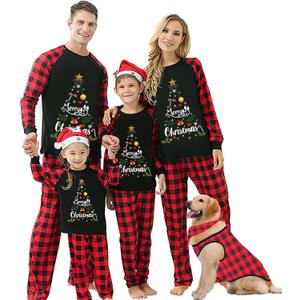 CIYCUIT Family Christmas Pajamas Matching Sets  Buffalo Plaid Holiday PJs for Men, Women, Kids, Baby & Dog (Medium, A2 Merry Christmas)