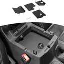 RTTCZ for Wrangler JL Center Console Organizer Gun Safe Box with Lock for Jeep Wrangler JL JLU 2018Present for Gladiator JT 2020Present Black Storage Accessories