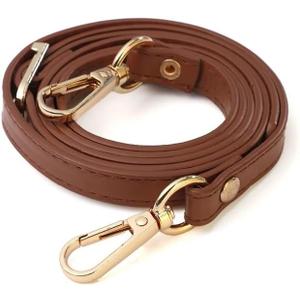 Shoulder Strap 120cm Long Adjustable PU Leather Bag Strap Women Shoulder Bag Strap Replacement Bag Strap for Crossbody Bags Accessories Hot Handbags Strap(Brown)