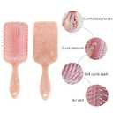 2 Pack Brush Set, Paddle Hair Brush for Women with All Hair Types,Portable Travel Brush,Compact Foldable Brush with Mirror for Purse,Small Pocket Comb(Pink)