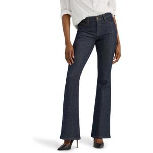 Lee Women's Legendary Mid Rise Flare Jean (8 Long, Indigo Warrior)