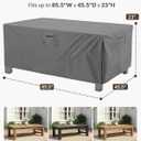 Vailge Rectangular/Oval Patio Table Cover, Heavy Duty Waterproof Outdoor Lawn Patio Furniture Covers, X-Large Grey