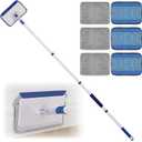 Qaestfy Baseboard Cleaner Tool with Handle, Wall Floor Mop with Extendable Long Handle Duster for Cleaning Window, Floor, Skirting Board, Ceiling, Shower, Tub Tile, Kitchen with 6 Reusable Pads