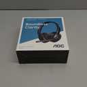 AOC Wireless Headset with Mic for Work, Bluetooth 5.4 Headphones with Noise Canceling Microphone, USB C, 30H, Clear Calls & Mic Mute for PC, Laptop, Cell Phones, Zoom - Black