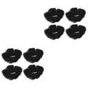 NOLITOY 8pcs Long Use Simple Design Fashion Hair Ties Ponytail Holders Crystal Hair Rings for Women (1 Count (Pack of 1), Blackx2pcs)