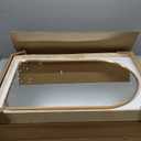 Niccy Arched LED Lighted Bathroom Mirror, 32x20 Inch Backlit Vanity Mirror with Lights Brushed Gold Framed Wall Mounted Mirrors with Dimmable 3 Color Shatterproof Arch Smart Fog Free Mirror