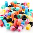Frienda 50 Pcs Pool Noodles Bits Multicolor Craft Small Size Versatile Mixed Floating Pool Noodles Foam Rope Tube for Play or DIY Craft Multipurpose (Mixed Sizes,Regular Colors) (1.18-3.54 x 1.18-2.36 Inch)