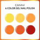 CANNI Fall Gel Nail Polish Set, 6Pcs 9ml Yellow Orange Gel Polish Kit