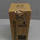 Pandaloo Glass Cups With Lids and Straws -20 Fl Oz- Perfect Size Iced Coffee Cup - Smoothie Cup With Bamboo Lid and On the go Lid - Glass Tumbler With Straw (1 Count (Pack of 1), Vanilla Cream)