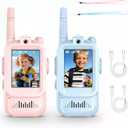 Video Walkie Talkies for Kids 2 Pack Fun Toys for Camping Hiking Travel Rechargeable Long Range Kids Toy Gift for Boys & Girls Ages 312