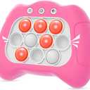 Handheld Game Toy for Kids Age 6-12, Sensory Fidget Toys for Kids 8-12, Birthday Gifts for 6 7 8 9 Year Old Girls & Boys & Teens -Dark Pink