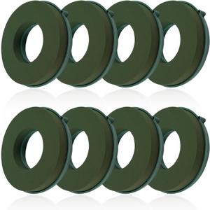 ZOFORTY 8PCS Floral Foam Rings 6 Inch Round Floral Wet Foam Ring Flower Arrangement Kit for Florist Wedding Foam Decoration, Green