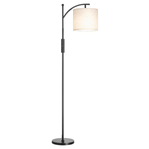 VEVOR Dimmable Floor Lamp, Color Temperature & Brightness Adjustable, Modern Standing Lamp with Remote Control, Foot Switch Floor Lamp for Living Room, Bedroom, Office(LED Bulb, Lampshade Included)