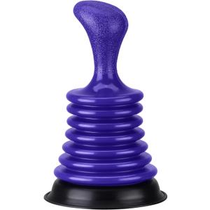Luigi's Sink Plunger Kitchen - Sink Plunger Bathroom - Drain Bathtub or Shower - Small and Powerful Clog Remover - Commercial Style Plumbers Plungers with Large Bellows - Blue - Mini