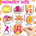 Hotop 48 Pcs Softball Iron on Patches Embroidered Softball Patches Baseball Party Favors Sport Ball Backpacking Sew on Appliques for Hats Jeans Clothes Backpack Cap DIY Crafts Sports Club Team Gifts