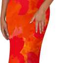 PRETTYGARDEN Women's 2025 Summer Floral Spaghetti Strap Maxi Dress Stretch Sexy Bodycon Dress Backless Slip Long Dresses, XL
