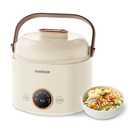 Stariver Small Rice Cooker, 2 Cups Uncooked Mini Portable Rice Cooker with Handle, Non-Stick Ramen Cooker, Rice Maker with Keep Warm & Delay Start Function, Electric Pot,1L