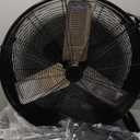 24 Inch High Velocity Heavy Duty Industrial Fan with 3-Speed Adjustment Up to 8100 CFM, Large Fan Floor Cover for Factory, Storehouse, Workshop, Garage, Gym, Patio. Black