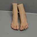 1 Pair Silicone Female Foot Model Life-Size 1:1 Ballet Style for Jewelry Display Tattoo Practice Art Collection Fake Foot (Does not Include Skeleton, 36)