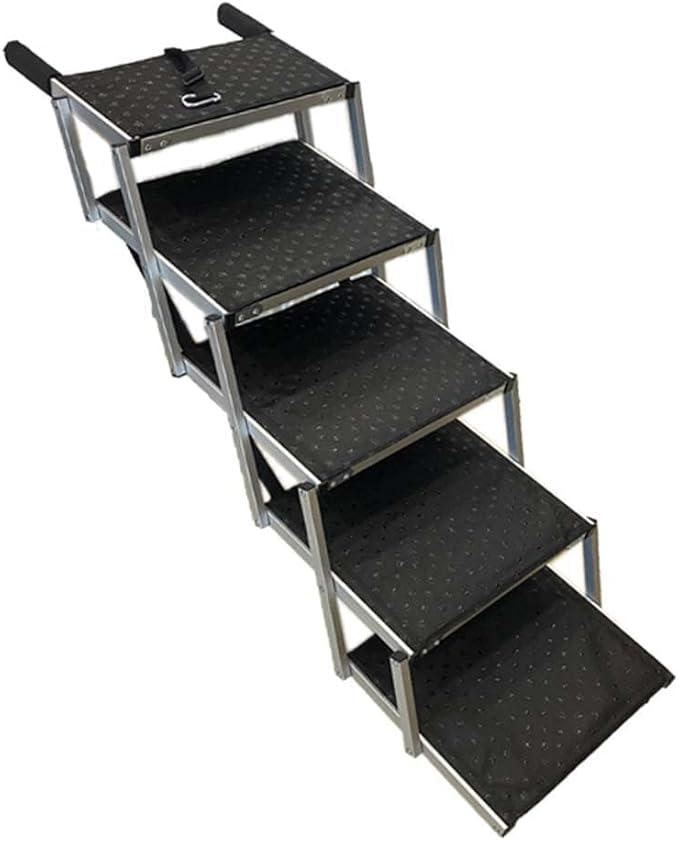 Portable Folding Dog Ramp Stairs Large Dog Steps Pet Ladder for Car, Bed - 5 Steps