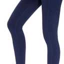 THE GYM PEOPLE Thick High Waist Yoga Pants with Pockets, Tummy Control Workout Running Yoga Leggings for Women (Medium, Blue)