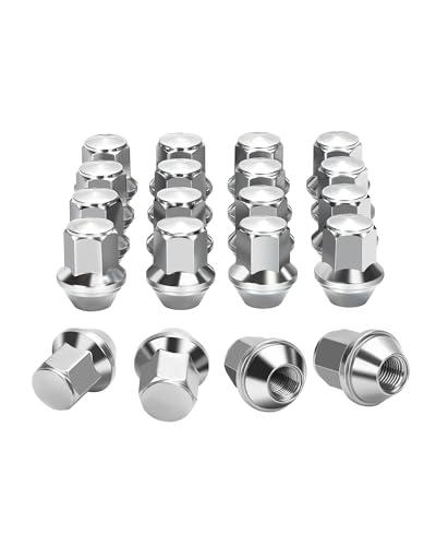 M14x1.5 One-Piece Lug Nuts, 14x1.5 20pcs Chrome Factory Style Wheel Nuts 21mm Hex Fits Ford Mustang Edge Explorer Fusion Maverick Lincoln Aviator MKX MKZ, Replace OE#611-007 ACPZ-1012-D/M OE Wheels