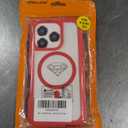 Follaroma for iPhone 16 Pro Case with Camera Control Capture Button, Compatible with MagSafe, Heavy Duty Shockproof Protection Phone Case, Anti-Drop, Transparent Magnetic Phone Cover, 6.3'', Red