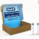 OralB Electric Toothbrush Replacement Brush Heads, Precision Clean, White, 1 Count + 1 Daily Clean White
