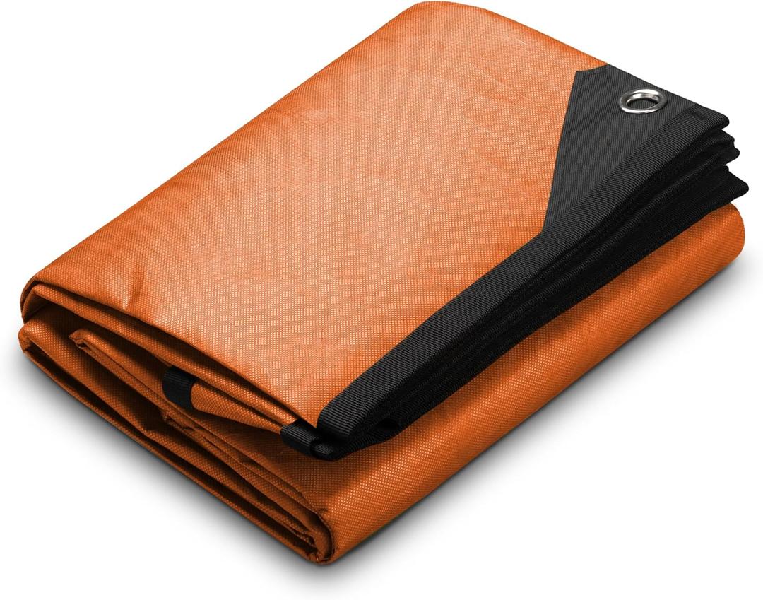 Arcturus XL Survival Tarp - Insulated Reflective Thermal Camping Tarp - 8.5' x 12' (Orange)