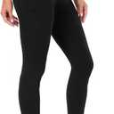 HeyNuts Workout Pro/Yoga Pro 7/8 Leggings with Side Pockets for Women, High Waisted Tummy Control Compression Pants 25'' (Medium, Black)