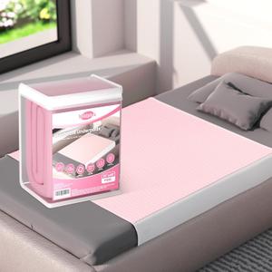 39"X40" Non Slip with Stay-Secure Side Flaps Washable Waterproof Bed Pads ,Reusable Incontinence Pad for Pets,Adults,Babies,Elderly,Leakproof Bed Wetting Protector(Pink)