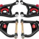 A-Premium Heavy Duty Front Upper & Lower Tubular Control Arm Kit, with Ball Joint & Bushing, Compatible with Chevy Buick Pontiac Oldsmobile - 1964-1972 - Malibu Chevelle El Camino Skylark Cutlass GTO