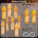 100Pc Floating Wizards Postcards Candle Card Magical Wizards Floating Acceptance Double Sided Letter Cards,Candle Style,197 FT Transparent Nylon String for Hanging,for Home Party Decoration