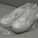 SERNIAL Womens White Platform Sneakers PU Leather Platform Shoes Walking Shoes for Women (Size 9)