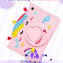 for Galaxy Tab S6 Lite Case - with Pen Holder Cute Cartoon Unicorn Silicone Cover with Rotating Stand & Strap Girly Teens Girls for Samsung Galaxy Tablet S6 Lite 10.4" Cases