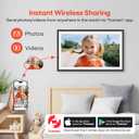 BIGASUO Digital Picture Frame Frameo 15.6" WiFi Electronic Photo Frames Large with 64GB Memory 1920x1080 IPS FHD Touch Screen Share Moments Instantly Anywhere Photo Gifts for Parents and Grandparents