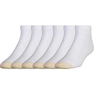 GOLDTOE Men's 656P Cotton Ankle Athletic Socks, Multipairs-Large