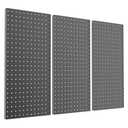 Pegboard Smith Metal Pegboard Panels 12" x 24", 3 Pack Black Wall Mounted Tool Organizer Boards, Heavy Duty Tool Storage Peg Board for Garage, Workbench, Office, Fits 1/4" Peg Hooks