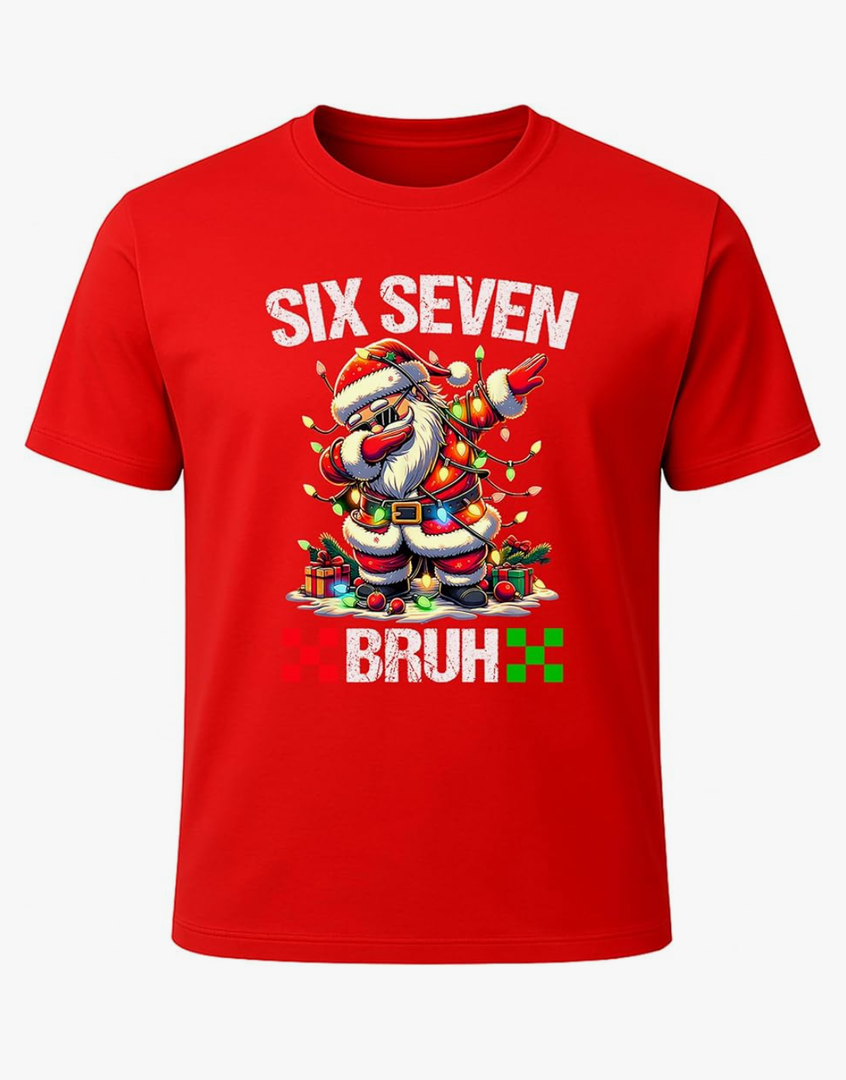 Six Seven Bruh 67 Dabbing Santa - 6 7 Christmas Meme Toddler T-Shirt size XS
