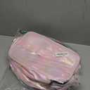 Nail Polish Organizer Bag - Holds 40+ Bottles (15ml/0.5 fl.oz)& Nail Lamp, Portable Travel Nail Kit Storage Carrying Case, Double Layer gel Nail Supplies Holder Bag PU Leather Women(Colorful Pink)