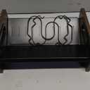 Simple Houseware Expandable Pan Organizer Rack, 6Adjustable Compartments, Black - Kitchen Cabinet Organizer for Pots, Pans, Lids & Bakeware - Pantry & Countertop Storage