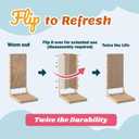 Zakkart 2-Pack Cat Scratching Board, 25.6'' Tall Cardboard L Shape Vertical Cat Scratchers for Indoor Cats, Cat Scratching Post for Wall and Couch, Large