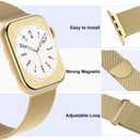 3 Pack Mesh Metal Band Compatible with Apple Watch Band 38mm 40mm 41mm 42mm 44mm 45mm 46mm 49mm, Stainless Steel Magnetic Loop Strap for iWatch Ultra 3 2 1 Series 11/10/9/8/SE/7/6/5/4/3 Men Women