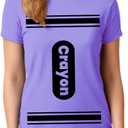 Womens Crayon Shirt Halloween Costume t Shirt Ladies and Girls Fit Adult Size | Cool Shirt idea | Graphic Tee Teens and Adult (X-Large, Periwinkle)