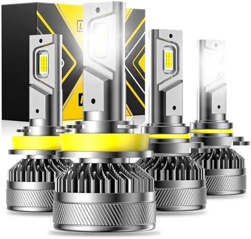 9005 H11 Light Bulbs Combo, 6500K Cold White Super Bright Fog Light, 140W, Pack of 2