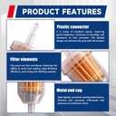 36 Pack Gas Inline Fuel Filter 1/4 x 5/16 Replacement for Briggs Stratton Replacement for John Deere Replacement for Kawasaki