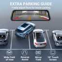 4K Rear View Mirror Camera, 10" Mirror Dash Cam Front and Rear with 64GB Card, Full Touch Screen Dash Cam with 1080P Backup Camera for Car with Reverse Assist,WiFi,APP,Night Vision,Parking Monitor