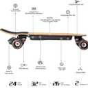 MEEPO Mini Series Electric Skateboard with Remote, Up to 26-32 MPH Top Speed, 11-24Miles Range,330 Pounds Max Load, 30-34 Inches Maple Cruiser for Adults and Teens, Mini5 MINI3 Max Edge Flow, Flow-Belt Dr iven