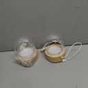 Irenare 2 Set DIY Snow Globes Set Colorful Light Make Your Own Snow Globe with LED Light Wooden Base Clear Plastic Globe Kit for Valentine's Day Christmas Decor Gift (3.9 Inch)