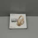 LORELEI B-C6 Wireless Over Ear Headphones, 50H Playtime Foldable Lightweight Bluetooth Headsets, Deep Bass, Built-in Microphone, Memory Foam Earmuff, for Travel, Home Office (Beige White)